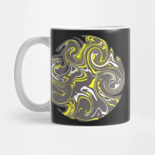 Yellow and grey abstract fusion Mug